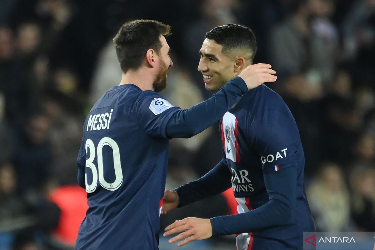 Messi dan Hakimi cetak gol, PSG menang 2-1 atas Toulouse