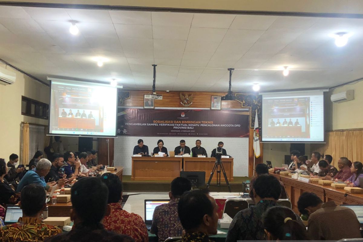 KPU Bali undi sampel guna verifikasi faktual 18 bacalon DPD