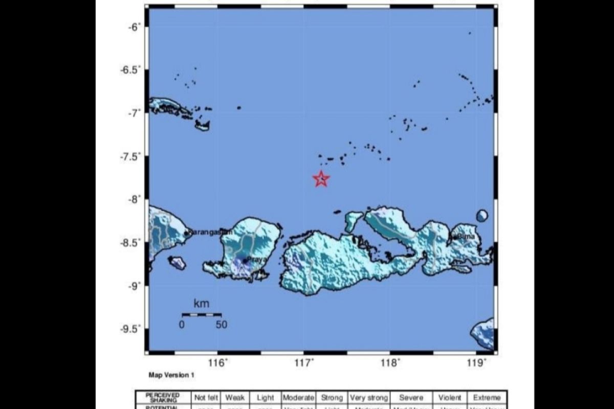 Penyebab gempa magnitudo 5,4 guncang laut utara NTB: patahan Lempeng Indo-Australia