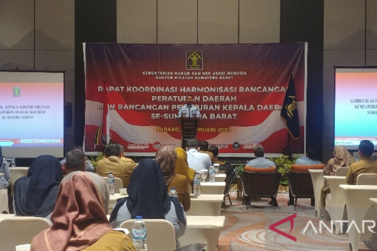 Kemenkumham Sumbar matangkan harmonisasi produk hukum daerah