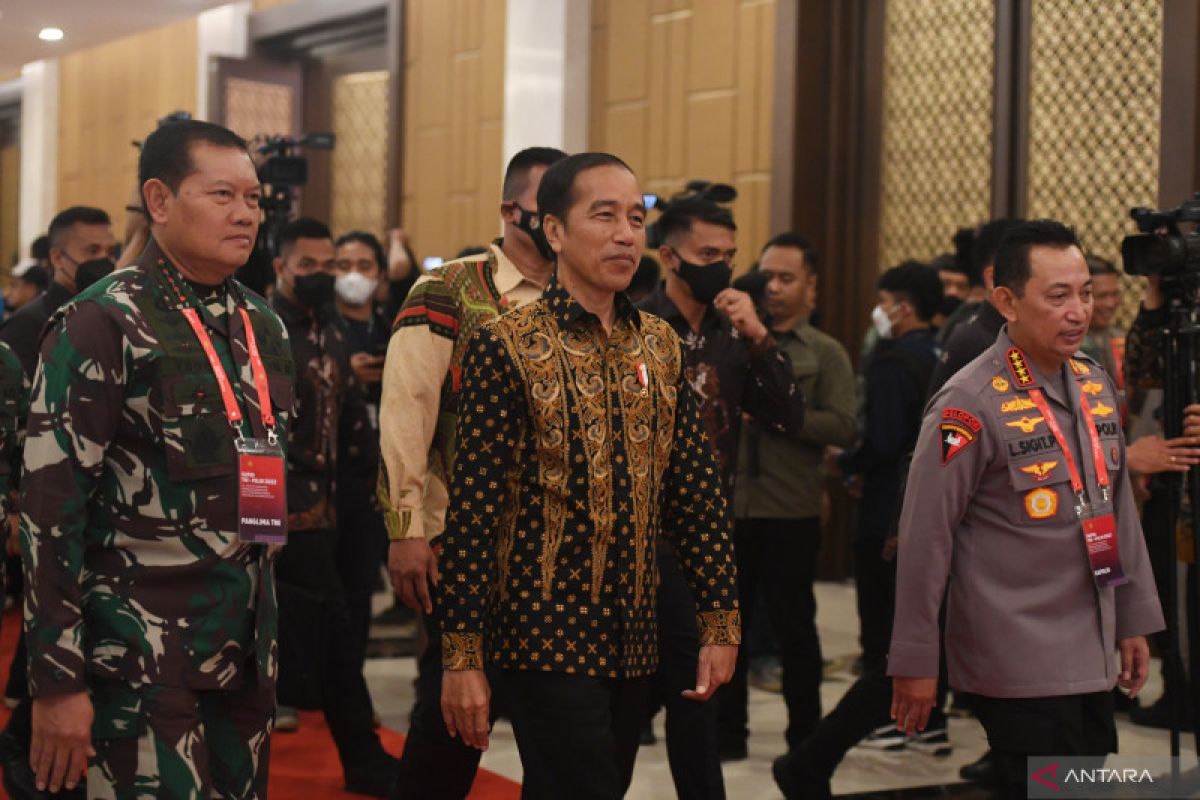 Presiden Jokowi Hadiri Rapim Tni Polri 2023 Antara News