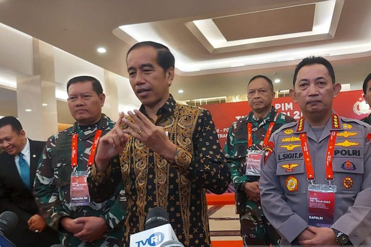 Presiden Jokowi hadiri Rapat Pimpinan TNI-Polri 2023