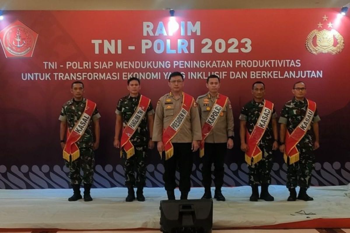 Rapim TNI-Polri bahas kesiapan pengamanan pelaksanaan Pemilu 2024