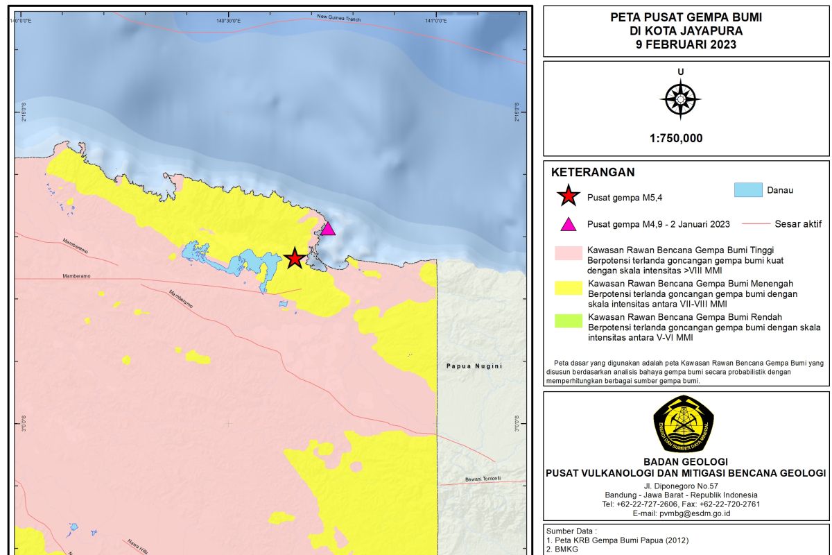 Analisis Badan Geologi tentang gempa bumi merusak di Jayapura