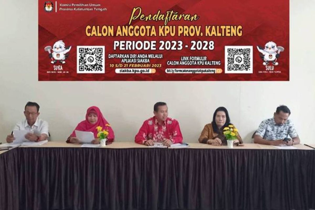 Tim Pansel buka pendaftaran lima calon komisioner KPU Kalteng