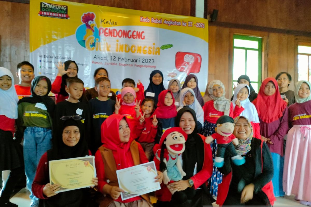 Kampung Dongeng Babel sukses gelar kelas Pendongeng Cilik Indonesia Angkatan ke-II 2023