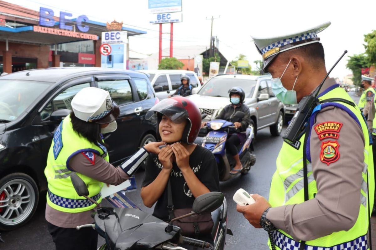 Dalam seminggu, Polresta Denpasar catat 441 pelanggar lalu lintas