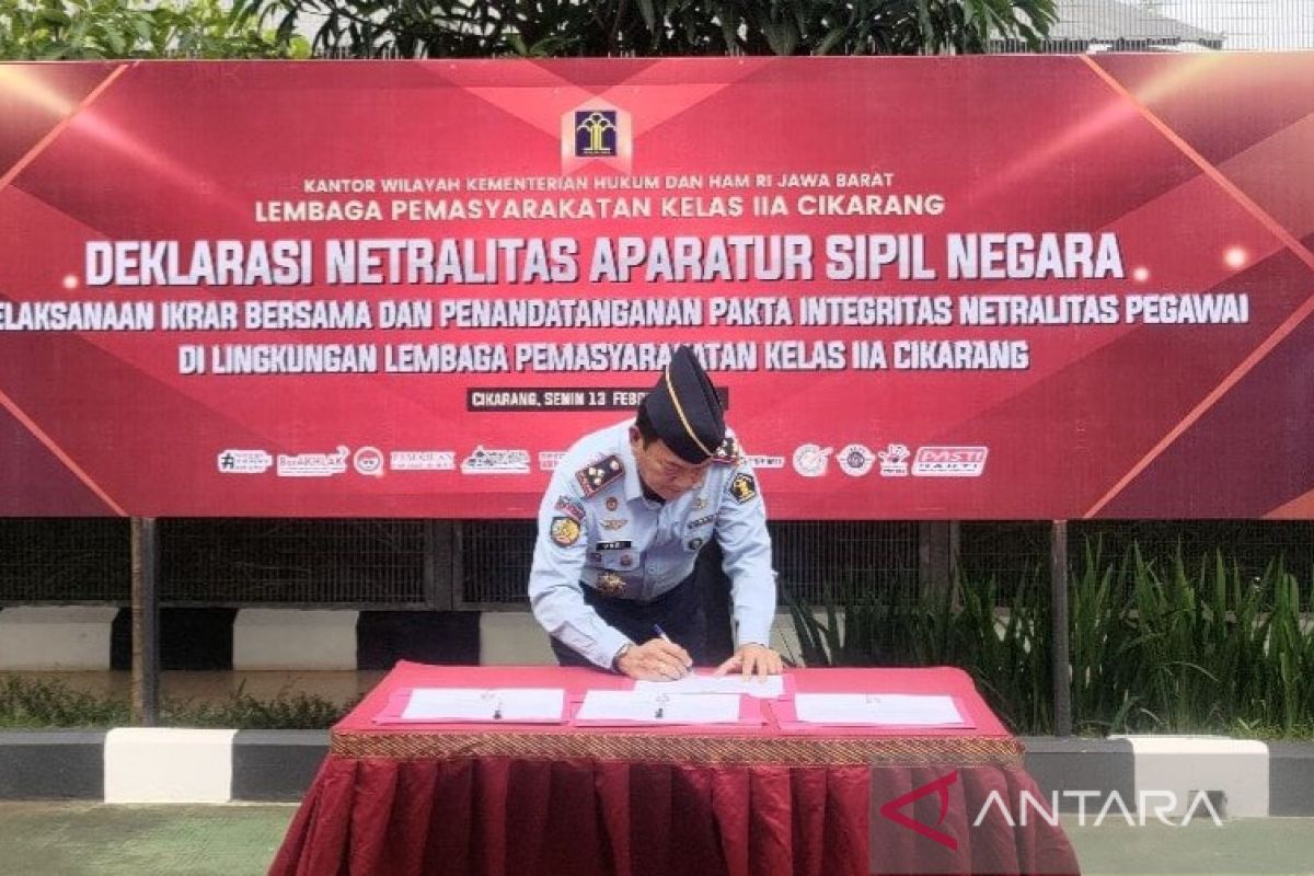 Lapas Cikarang komitmen wujudkan netralitas pegawai di Pemilu 2024