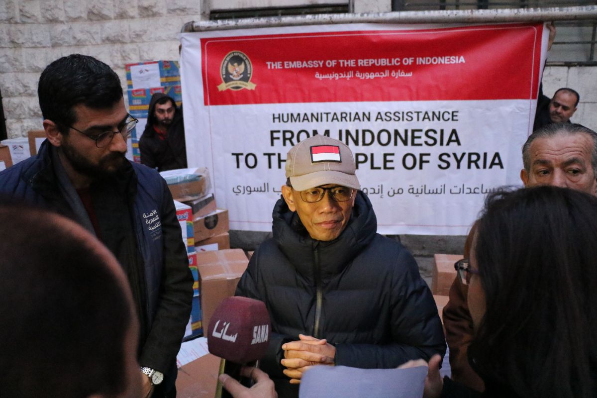 KBRI Damaskus salurkan bantuan untuk korban gempa di Suriah