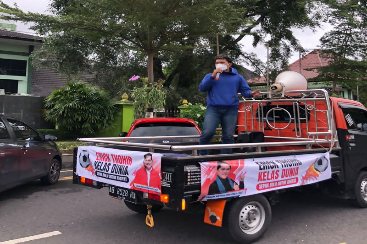 Pecinta sepak bola di Yogyakarta galang dukungan Erick Thohir sebagai Ketua PSSI