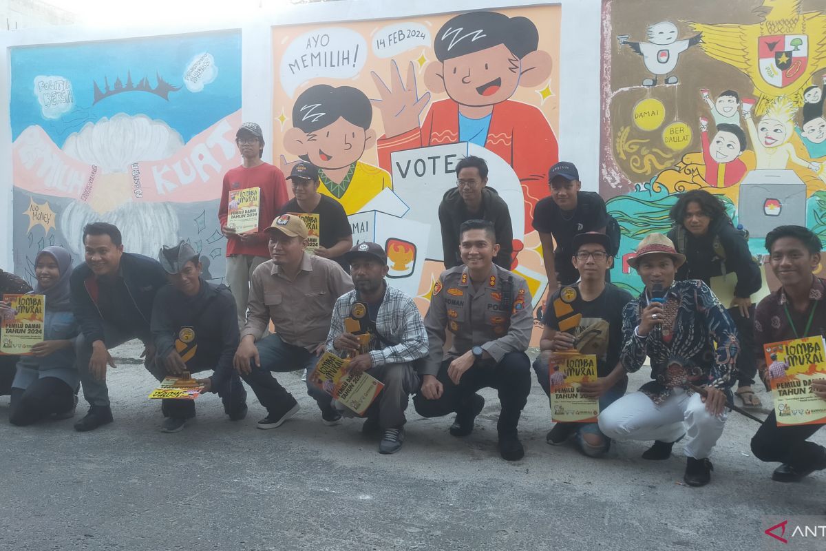 Kapolres Asahan berharap lomba mural menumbuhkan kondusifitas pemilu