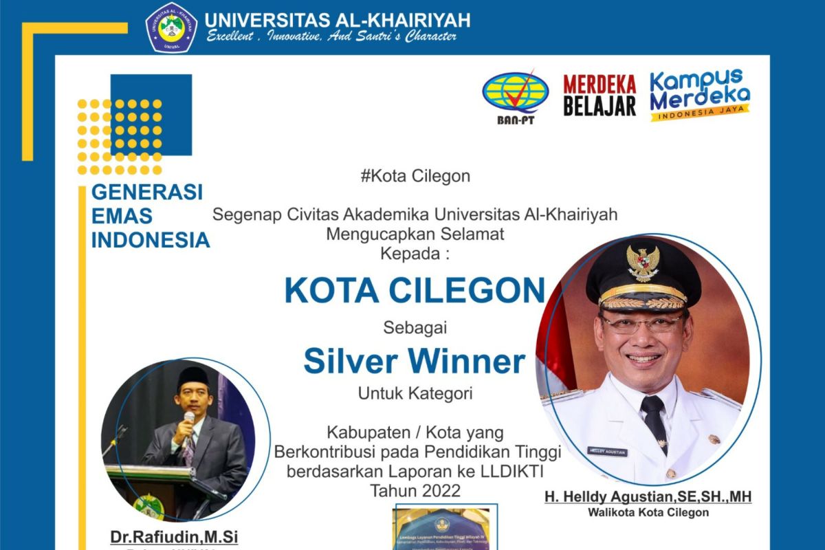 Unival Apresiasi Walikota Cilegon Raih Anugerah Silver Winner LLDIKTI