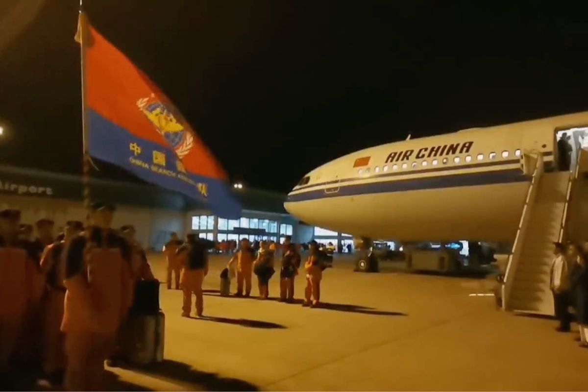 Tim SAR China kembali pulang usai selesaikan misi di Turki