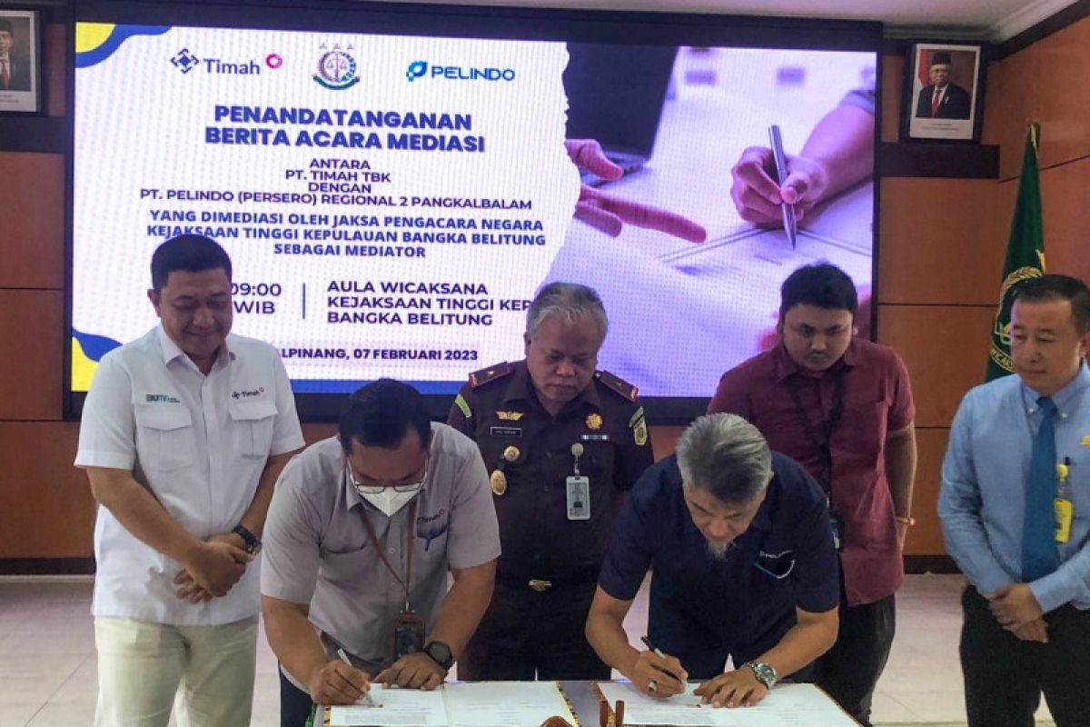 Pelindo Regional 2 Pangkalbalam-PT Timah sepakat kerjasama dalam pendayagunaan lahan PT Timah di pelabuhan Pangkalbalam