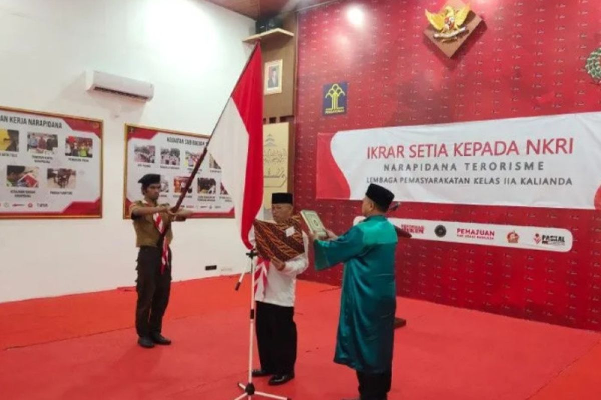 Seorang warga binaan Lapas Kalianda ikrar setia kepada NKRI