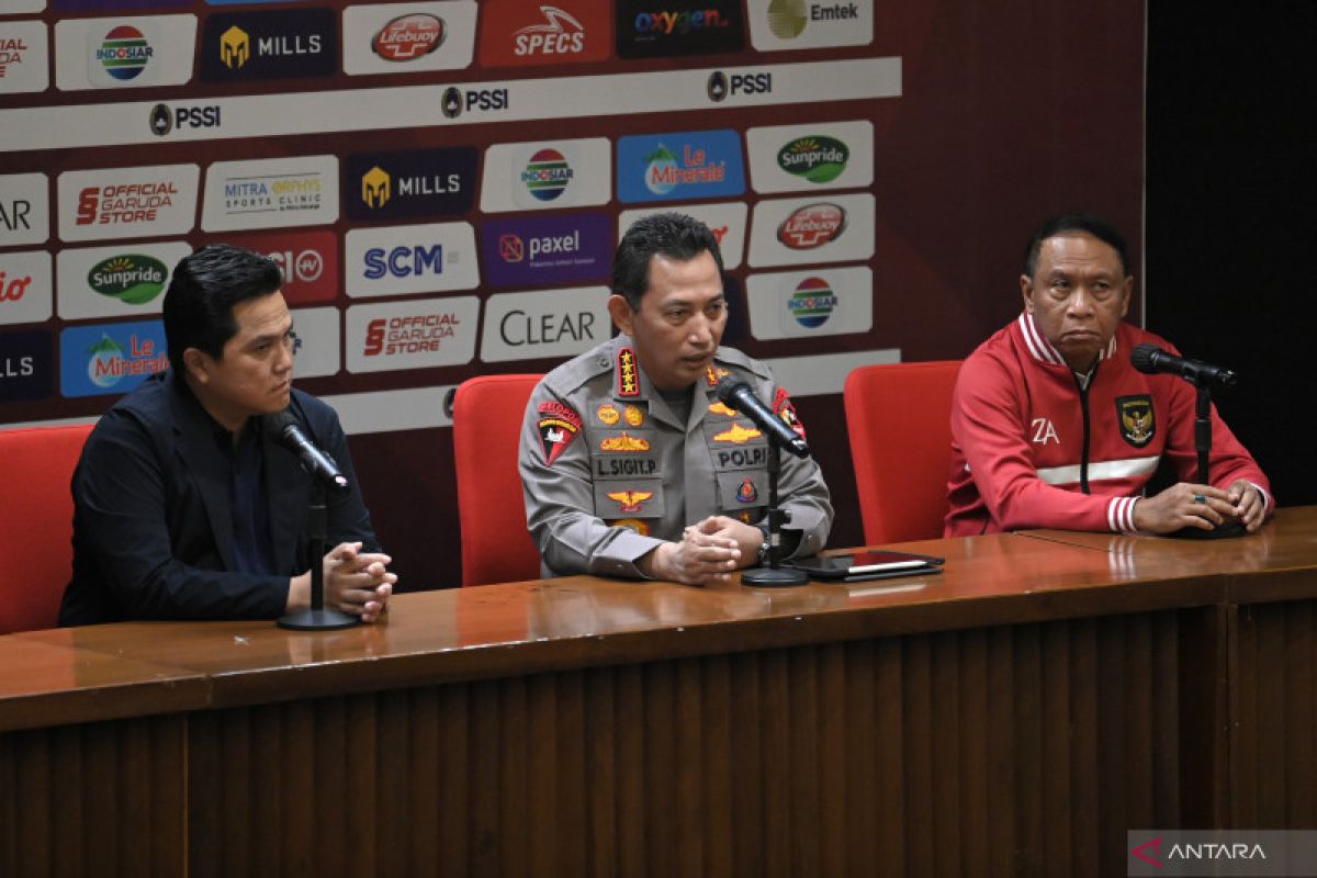 Kapolri bersama Ketum PSSI bahas persiapan liga 1