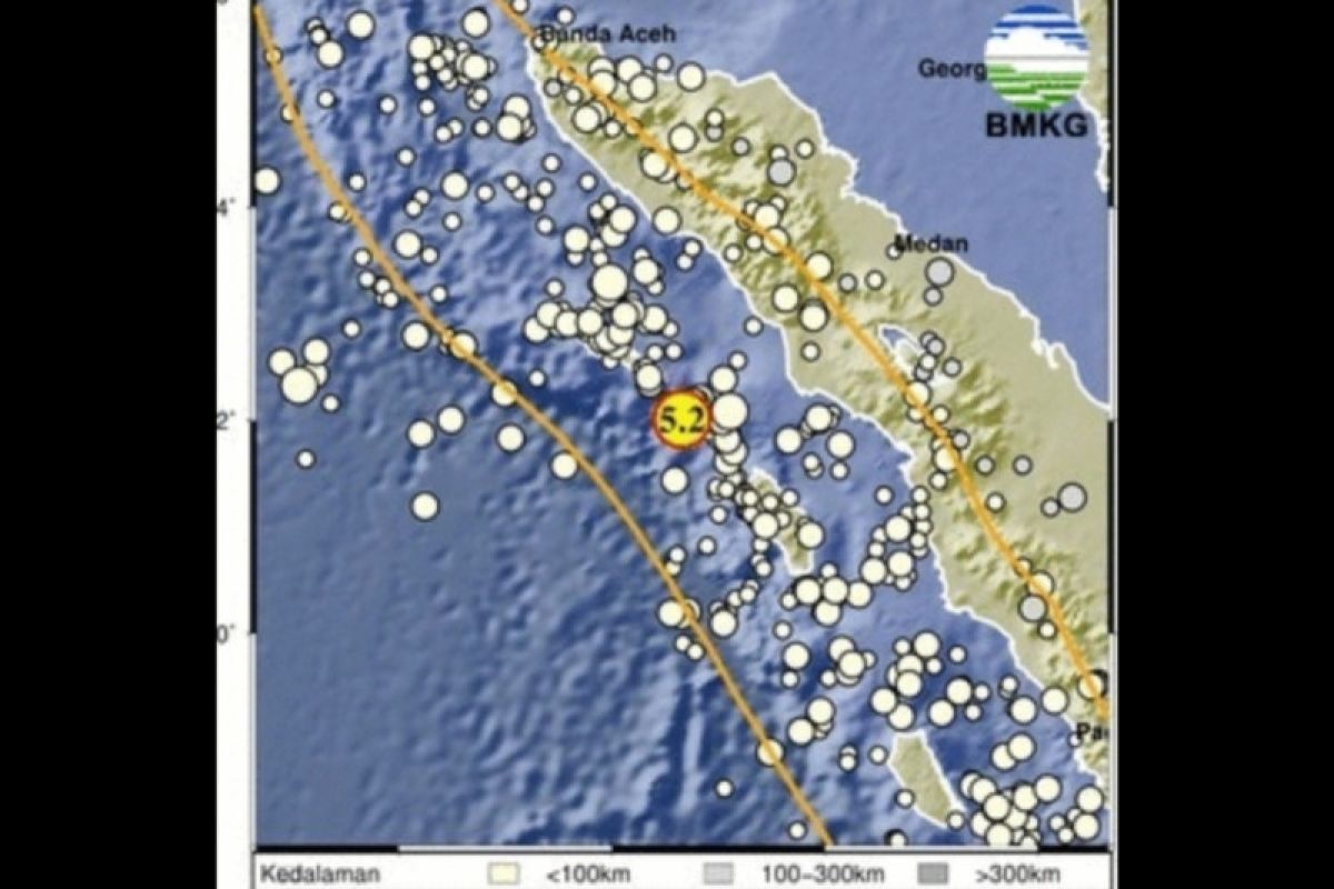 Gempa magnitudo 5,2 guncang Sinabang Aceh