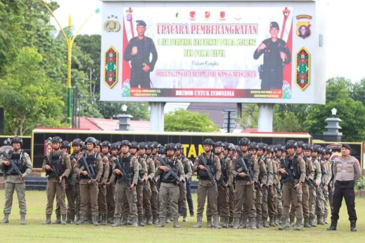 Bantu jaga keamanan, Polda Kalteng kirim satu SSK Brimob ke Papua