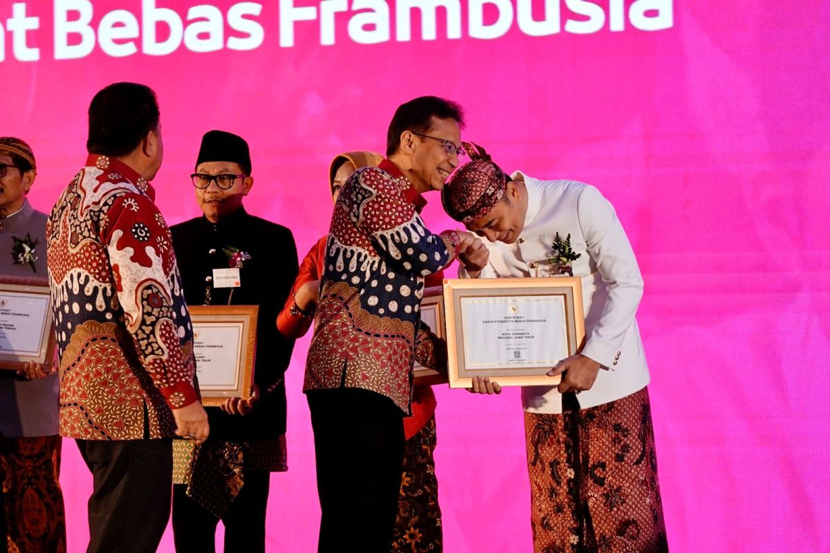 Surabaya terima sertifikat bebas Frambusia dari Kemenkes RI