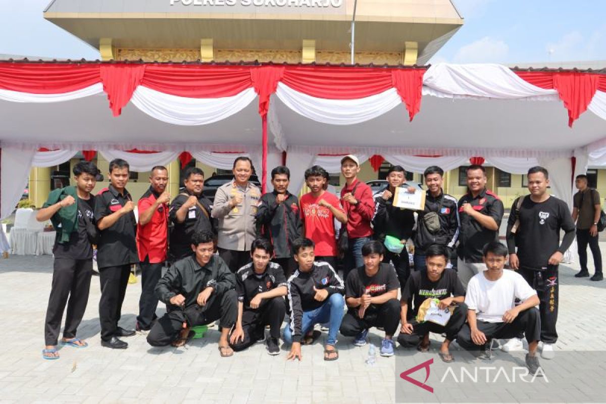 Belasan perguruan silat di Sukoharjo berkumpul di polres