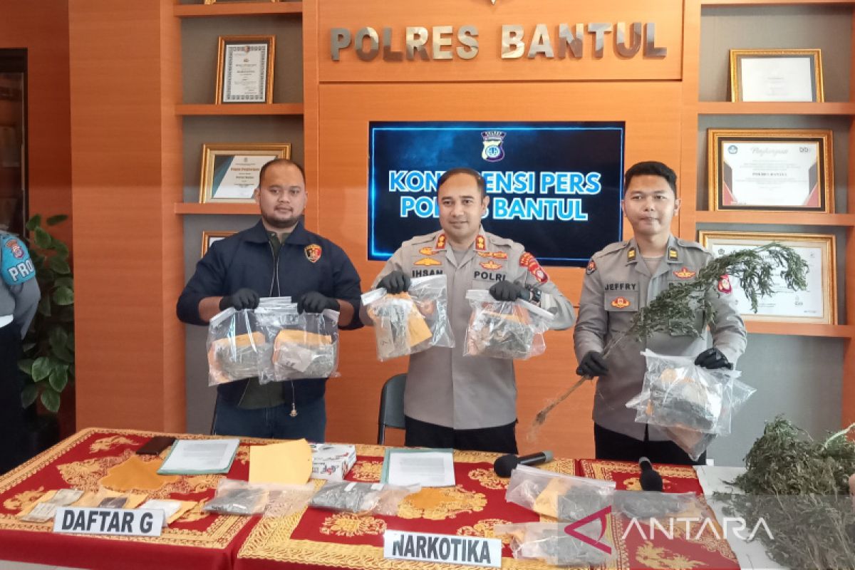 969 gram ganja dari terduga pengedar di Bantul diamankan polisi