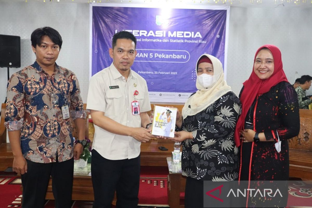 Diskominfotik Riau literasi media SMA/SMK, pertama di SMAN 5 Pekanbaru