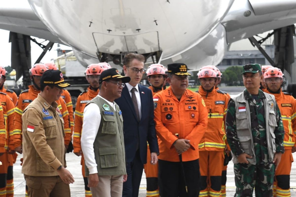 Delegasi kemanusiaan RI dan tim INASAR tiba dari Turki