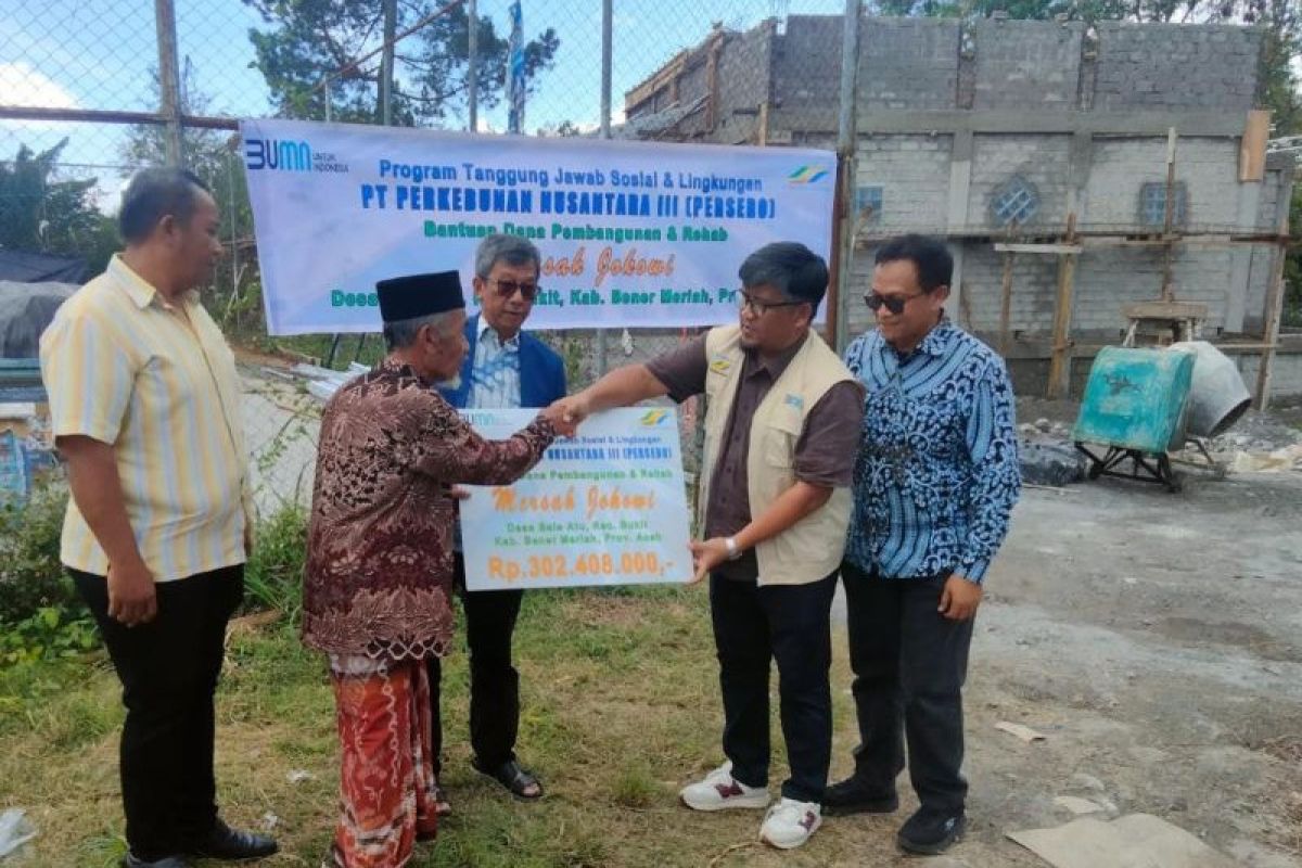 PTPN Holding ikut bantu pembangunan Mersah Jokowi di Aceh
