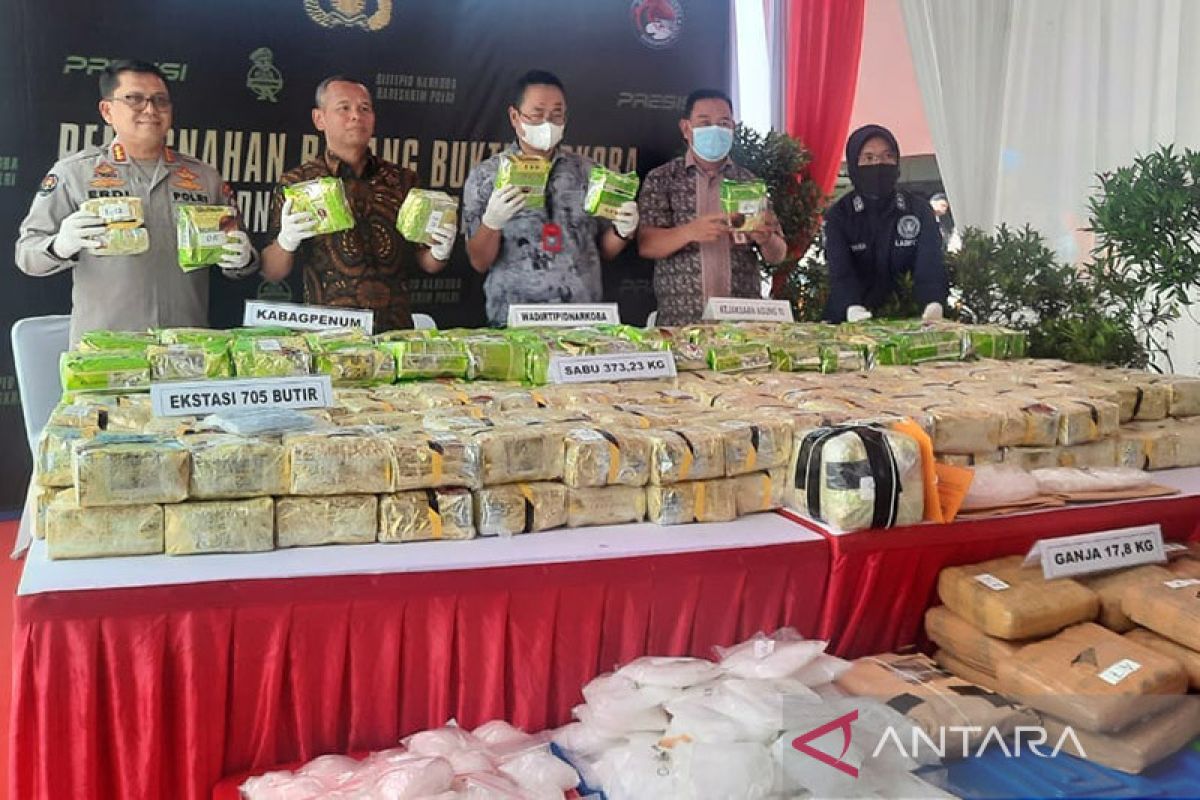 Polri musnahkan 391,03 kg barang bukti narkoba