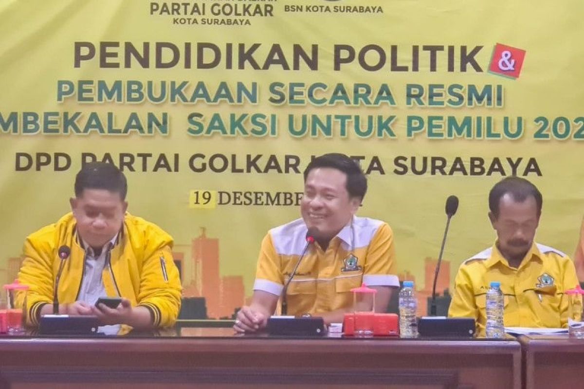 Ketua DPD Golkar Surabaya sebut hasil survei urutan ketiga di Jatim buah kerja keras