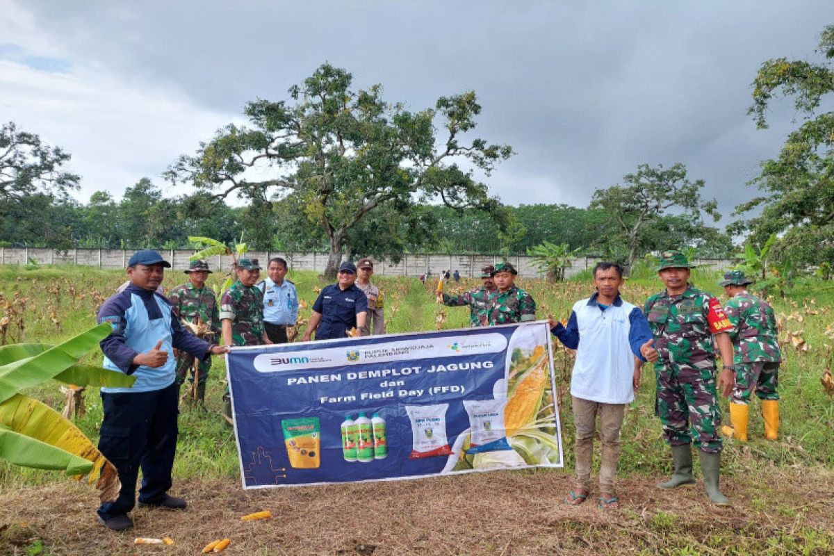 Lapas Terbuka Kendal bersama TNI panen jagung bersama