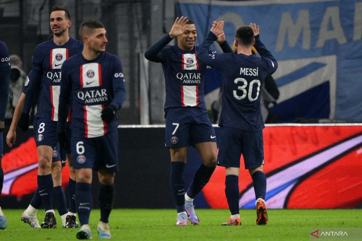 Liga Prancis: Mbappe dan Lionel Messi bantu PSG menang 3-0 atas Marseille