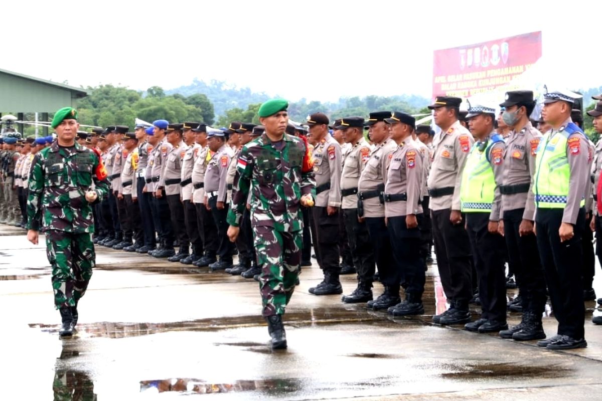 1.309 personel gabungan ikuti apel gelar pasukan pengamanan Presiden ke Kaltara.