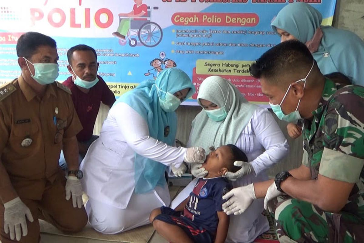 Sebanyak 130.700 anak di Aceh Utara sudah diimunisasi polio tahap dua