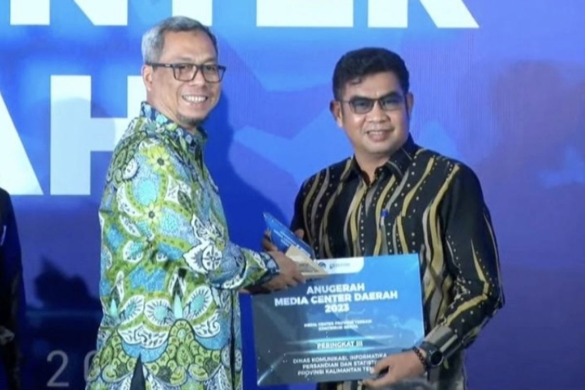 Diskominfosantik Kalteng terbaik tiga nasional Anugerah Media Center