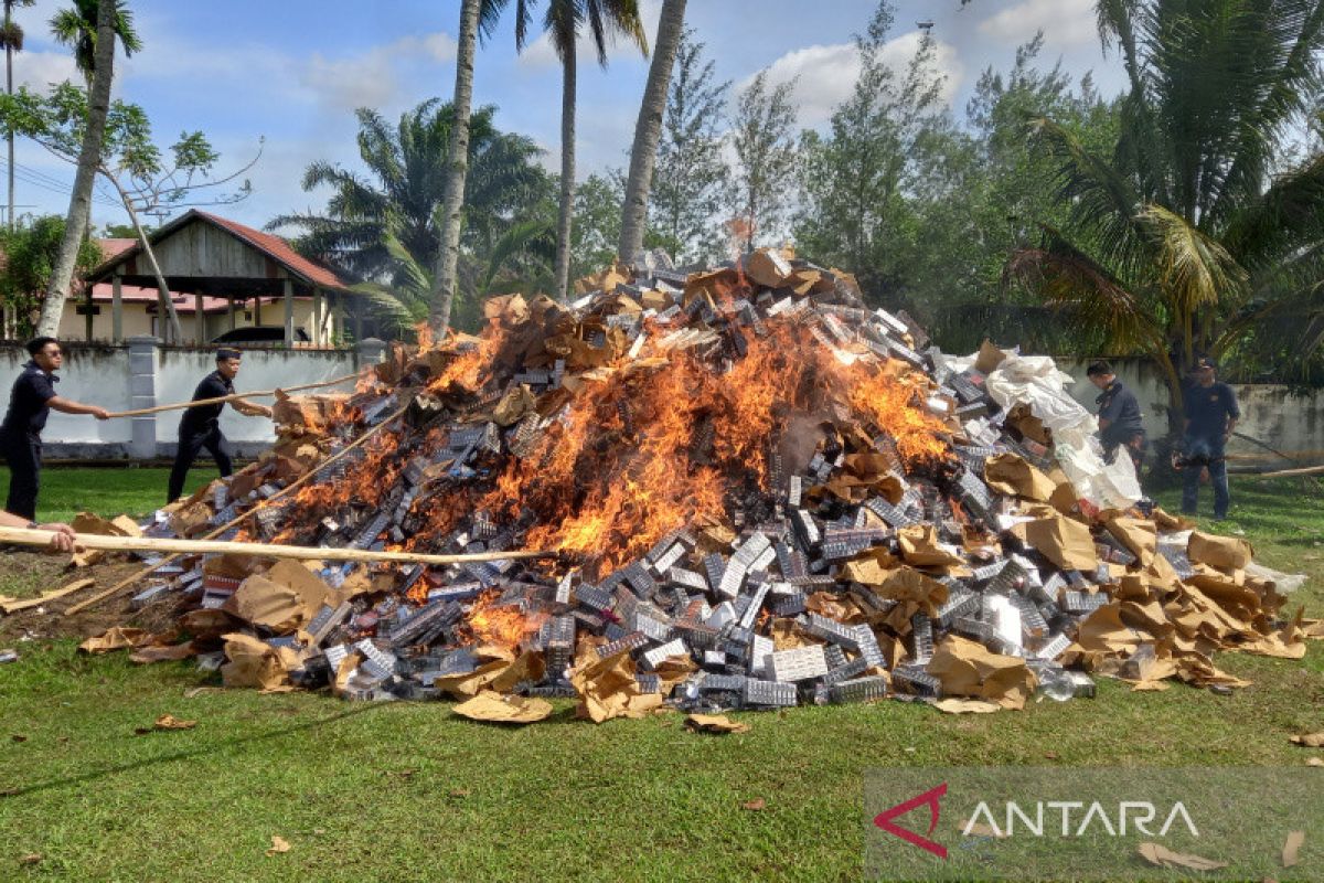 KPPBC Bengkulu sita 520.020 batang rokok ilegal selama Januari 2023