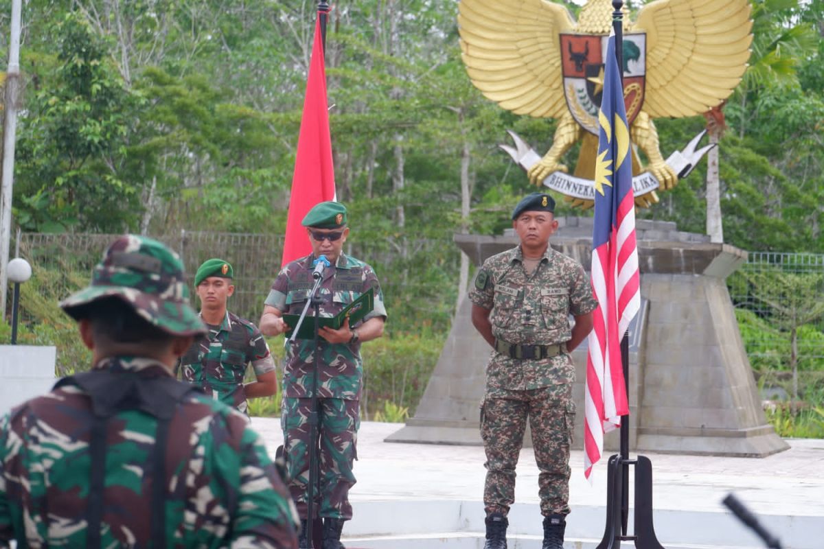 TNI - Tentara Diraja Malaysia patroli terkoordinasi di batas RI-Malaysia