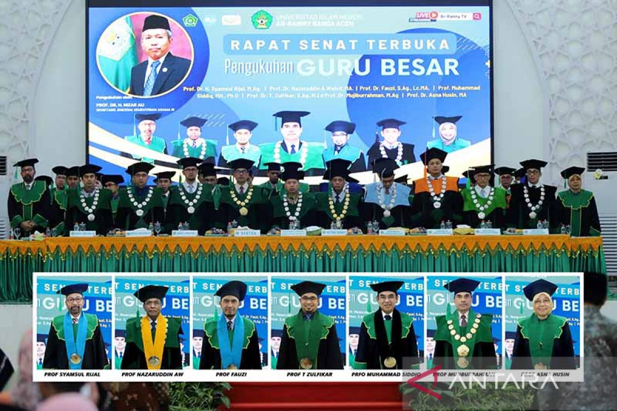 UIN Ar Raniry Banda Aceh kukuhkan tujuh guru besar