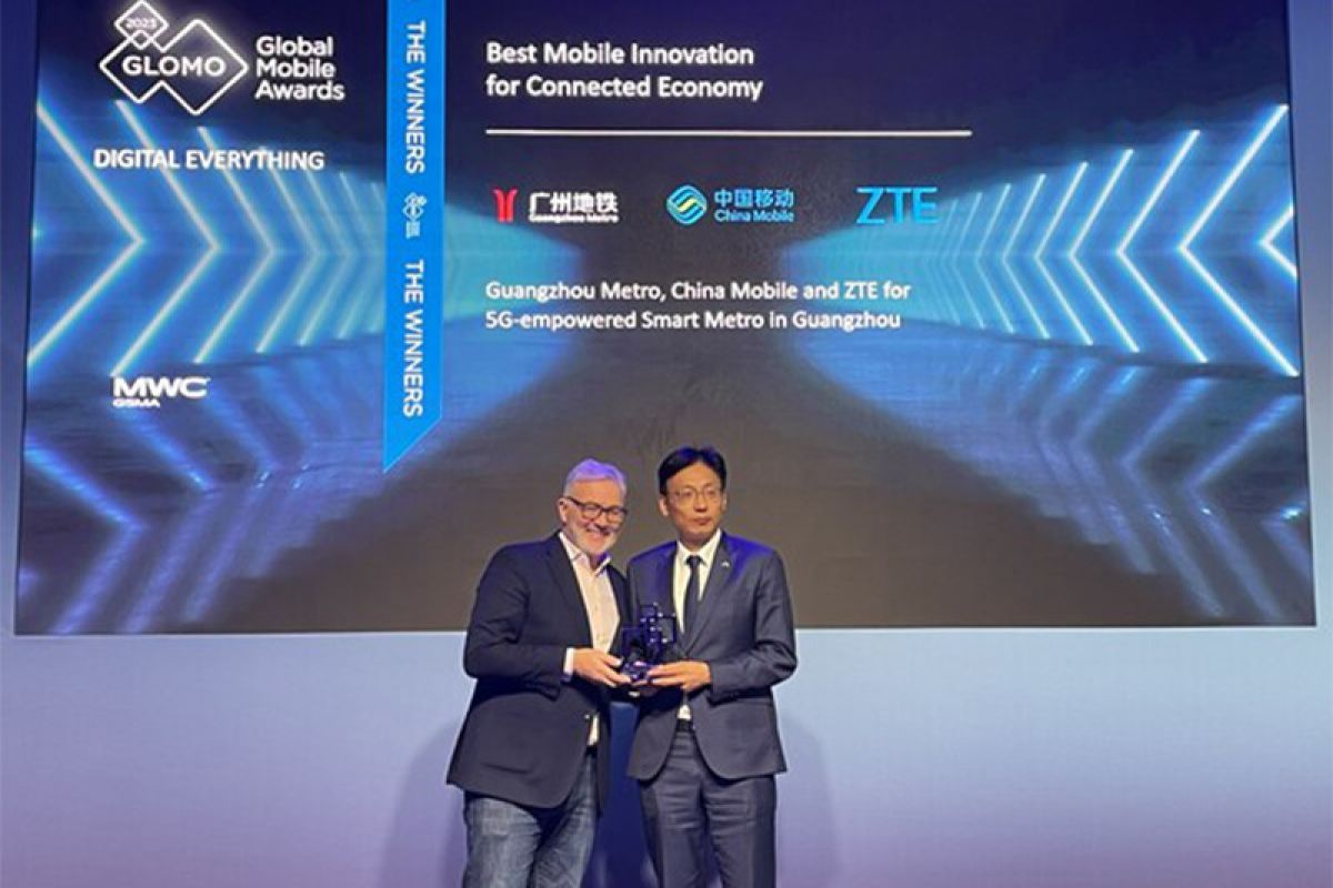 Guangzhou Metro Group, China Mobile Cabang Guangzhou, dan ZTE raih gelar "Best Mobile Innovation for Connected Economy" di GLOMO Awards 2023