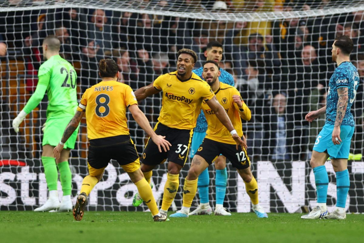 Hasil Liga Inggris: Tottenham Hotspur kalah 0-1 di markas Wolverhampton