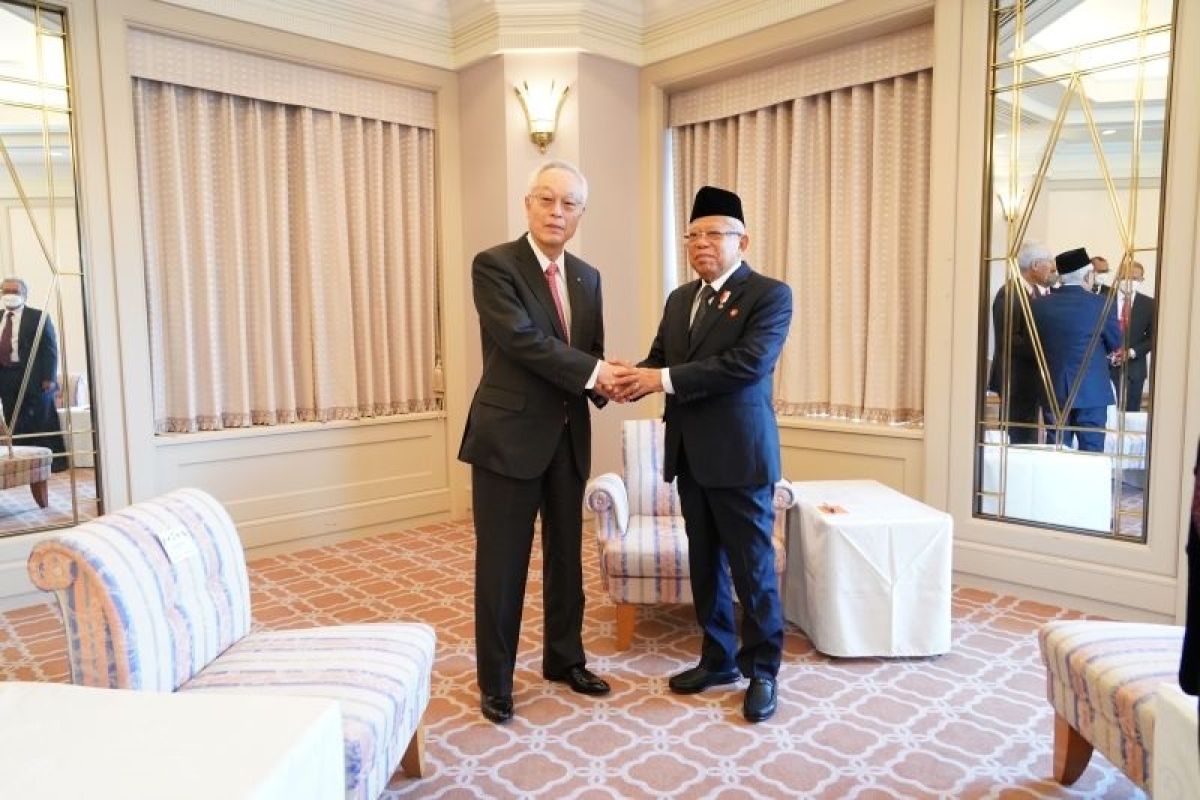 Wapres Ma'ruf Amin dorong perusahaan Jepang terus dukung peningkatan SDM Indonesia