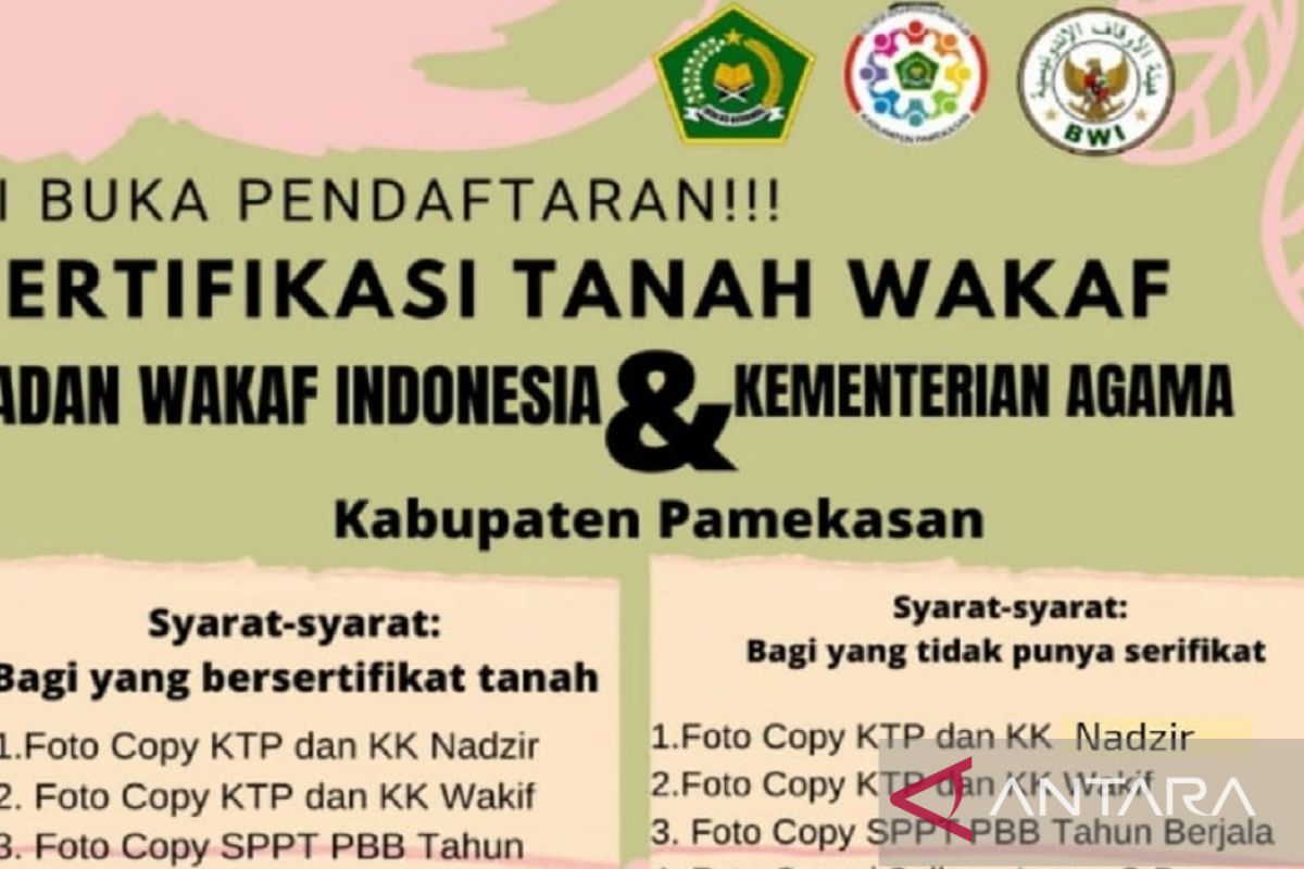 BWI Pamekasan gratiskan 1.000 sertifikat tanah wakaf