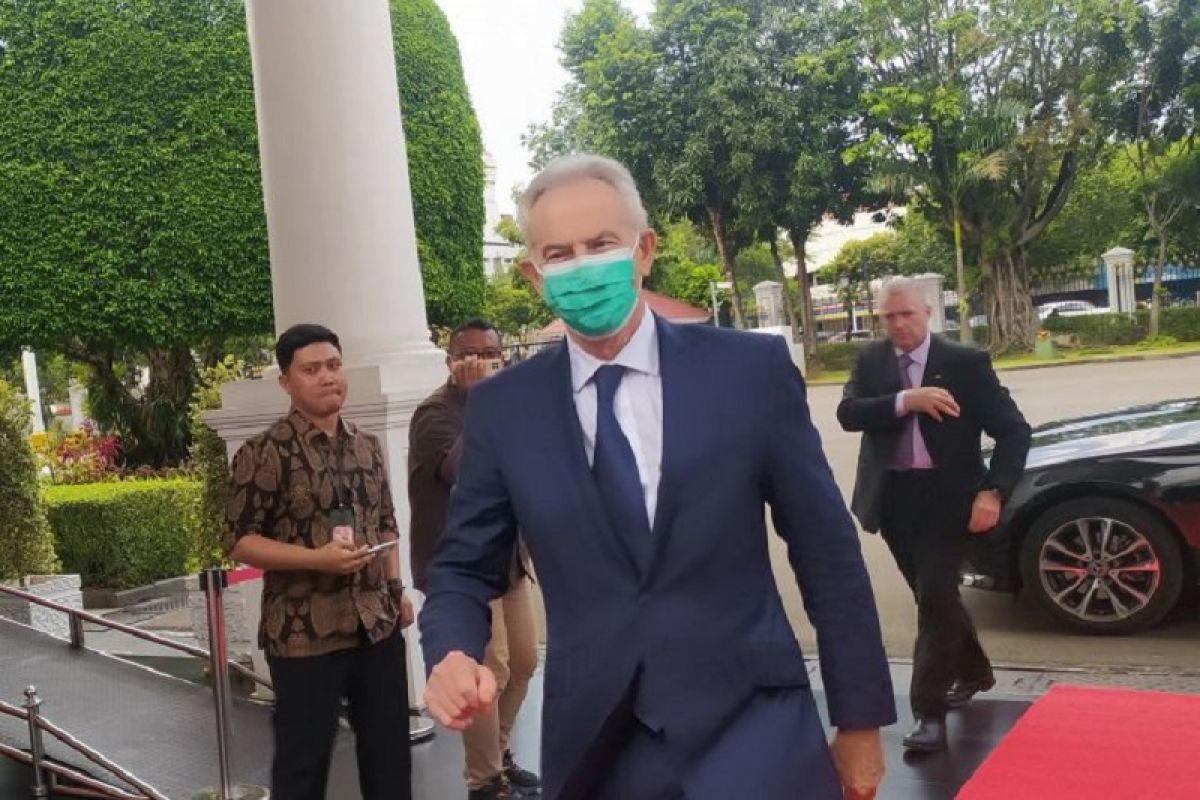 Mantan PM Inggris Tony Blair tiba di Istana Kepresidenan Jakarta
