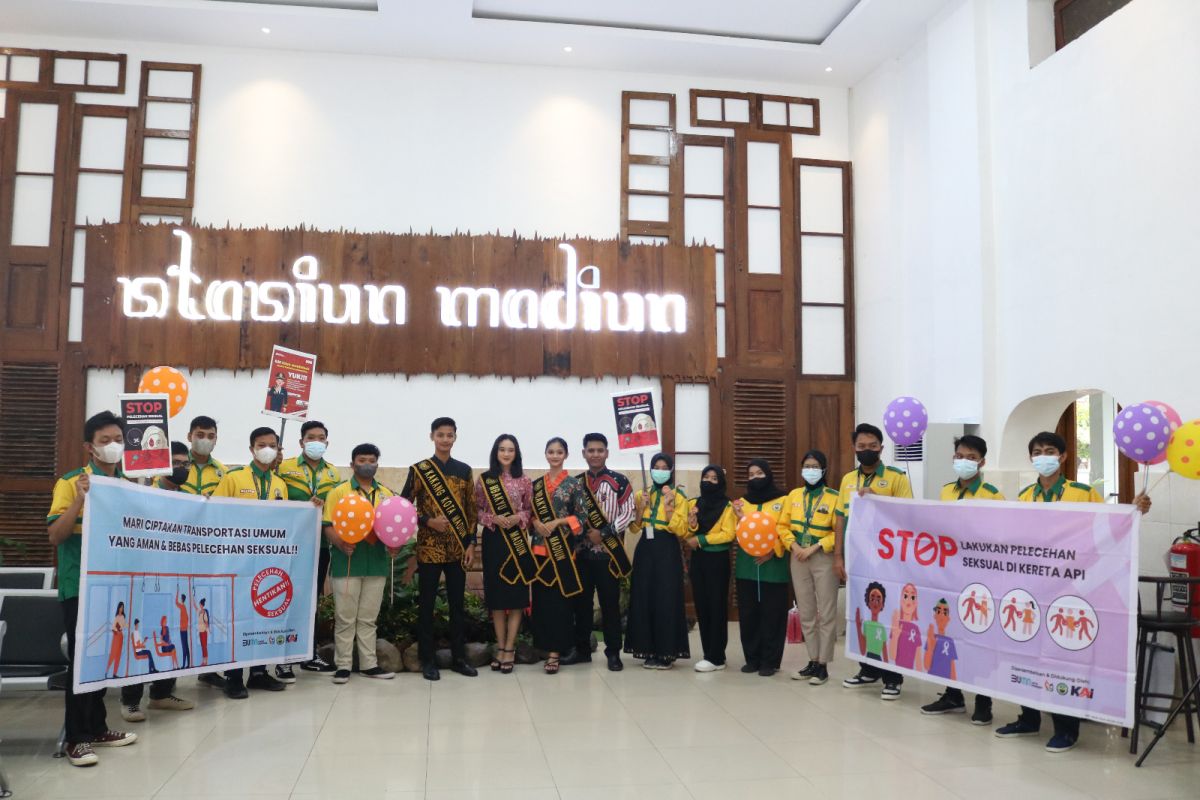KAI Daop 7 Madiun sosialisasikan anti-pelecehan seksual di Stasiun Madiun