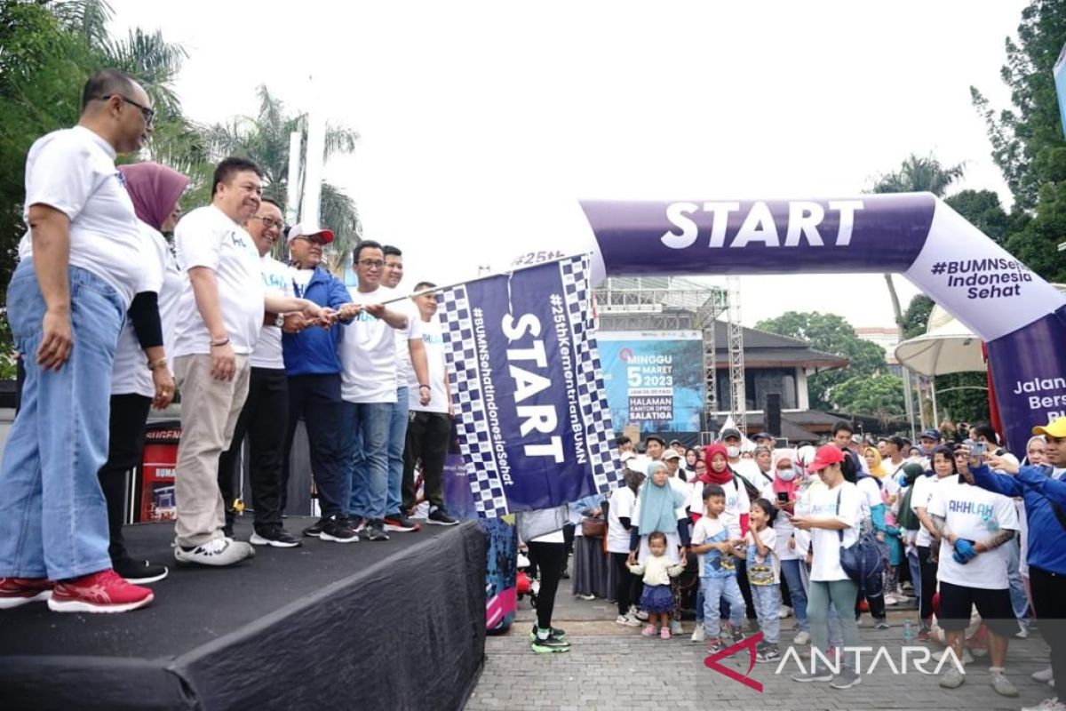 Sinergi PLN dengan stakeholders sukseskan jalan sehat HUT ke-25 BUMN