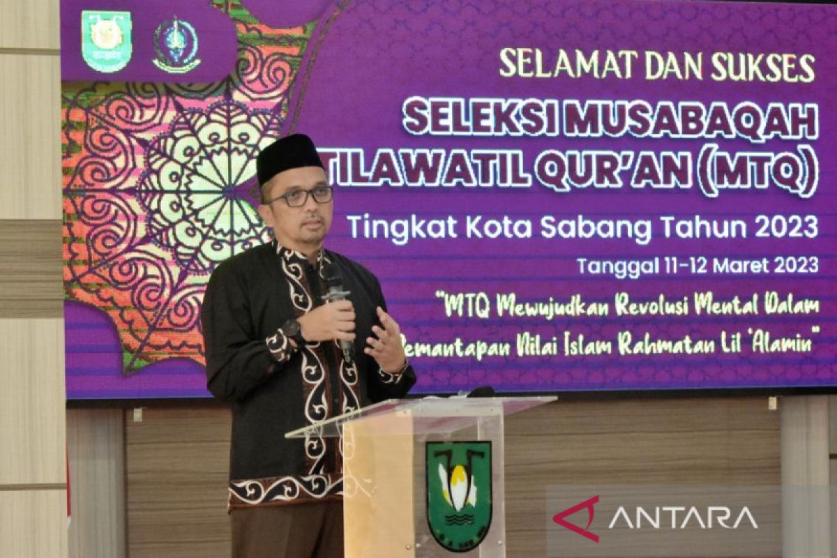 Buka seleksi MTQ 2023, Pj Wali kota harap Sabang bisa 10 besar se-Aceh