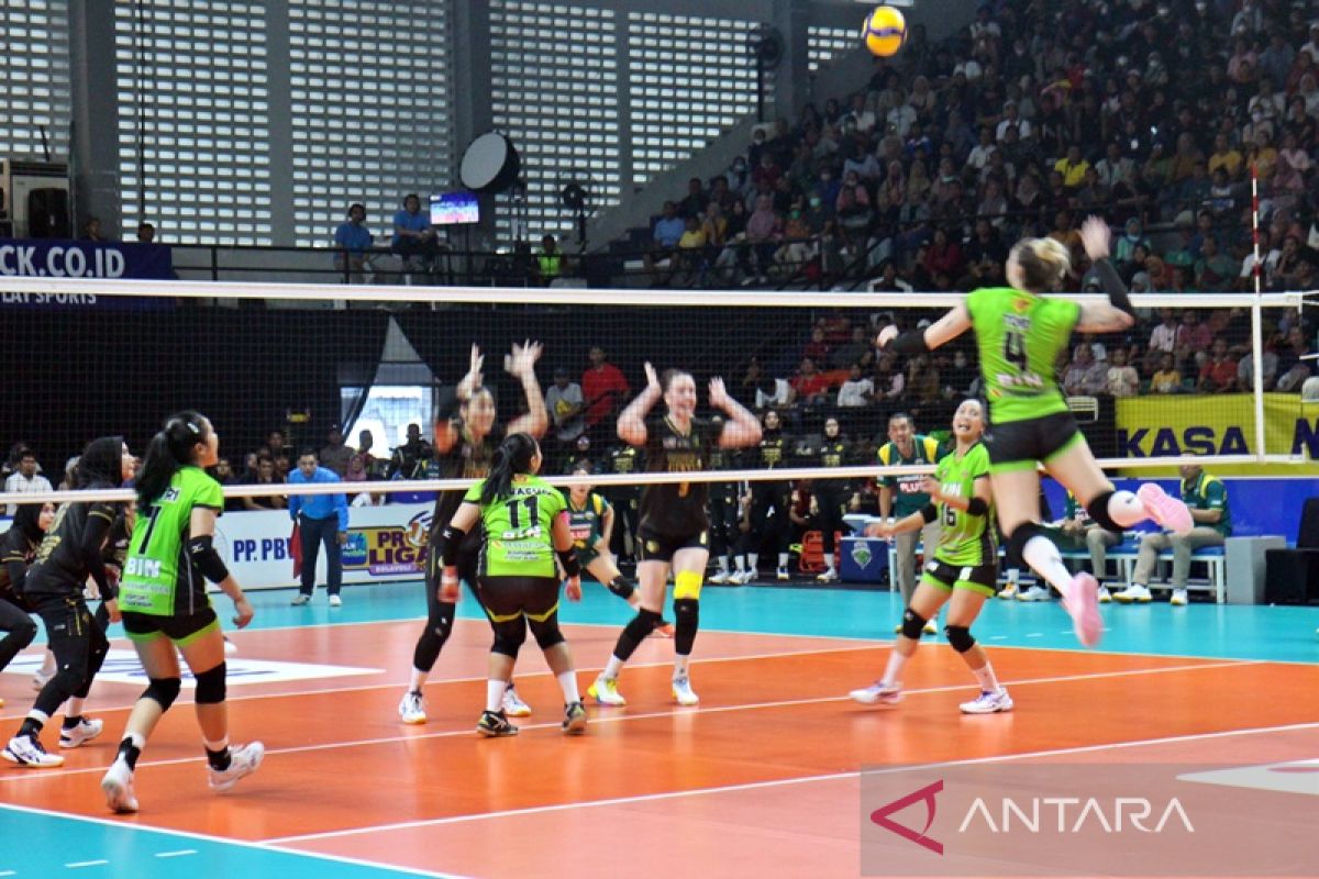 Gresik Petrokimia sukses hadang Jakarta BIN 3-1 di Proliga