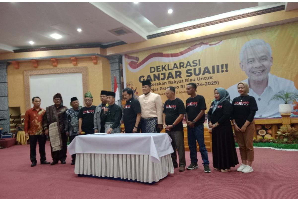 Ganjar Suai dari Riau deklarasi dukung Ganjar Pranowo sebagai sebagai capres