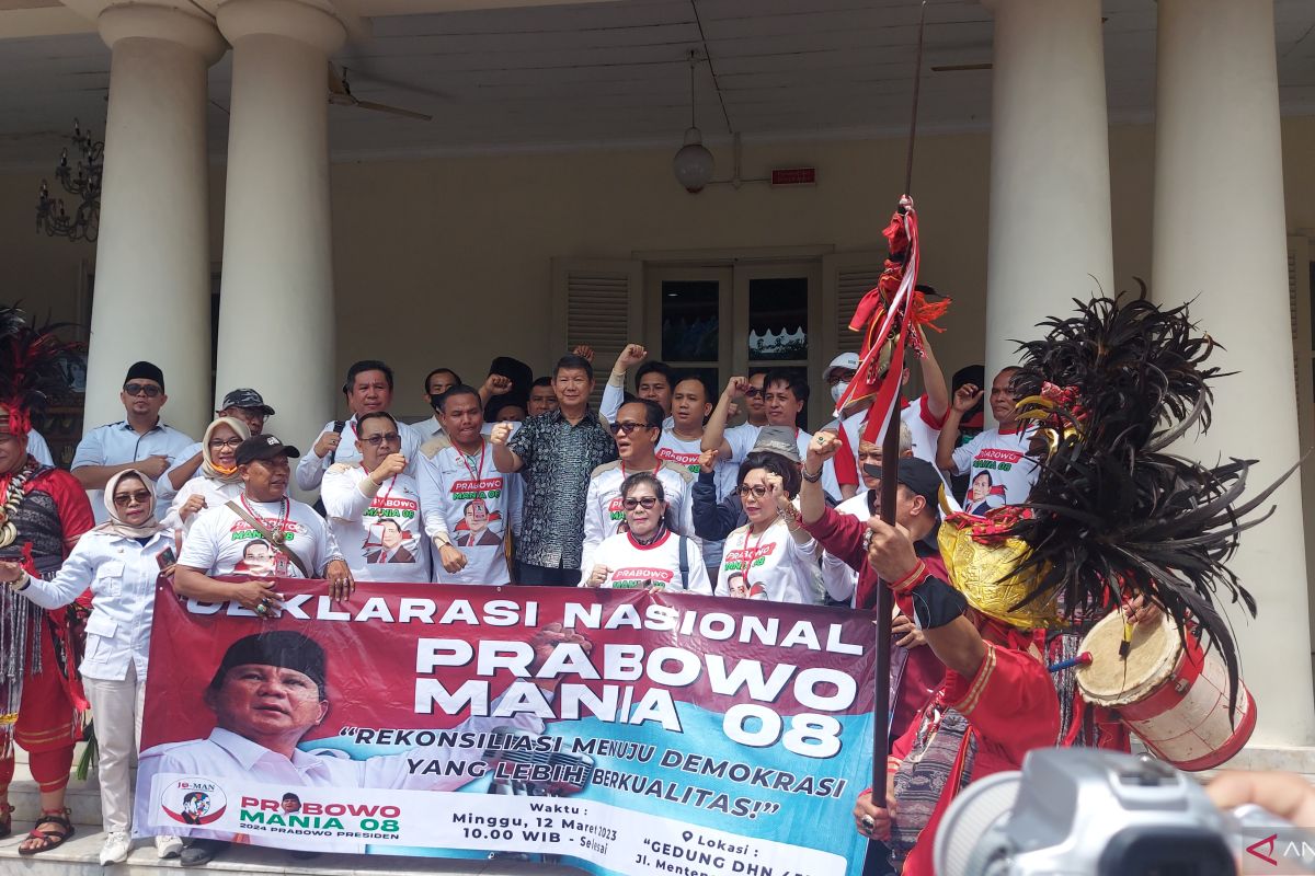 JoMan deklarasikan dukung Prabowo Mania 08 dukung Ketum Gerindra Capres 2024
