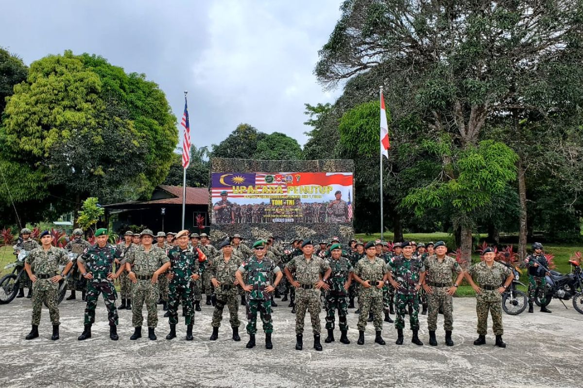 Patroli gabungan TNI dan TDM di batas RI-Malasyia resmi ditutup